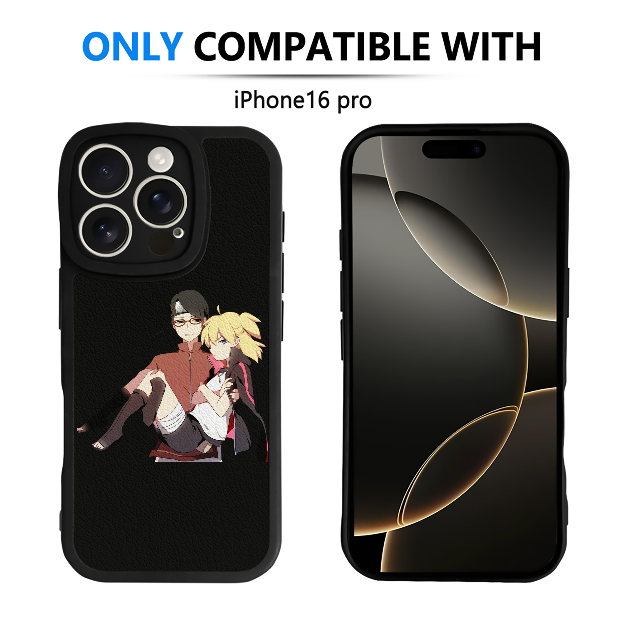 （画像用） NARUTO -ナルト- うちは サラダ Uchiha Sarada 【iPhone 16シリーズ対応】シリコンスマホケース（レザー調） 材質：シリコン